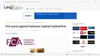 
                            11. FCA warns against Gainmax Capital Limited firm - LeapRate