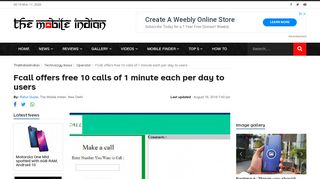 
                            13. Fcall offers free 10 calls of 1 minute each per day to users