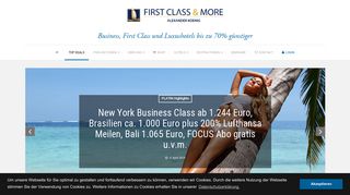 
                            4. FCAM BLOG – Business und First Class bis zu 70 ... - First Class & More