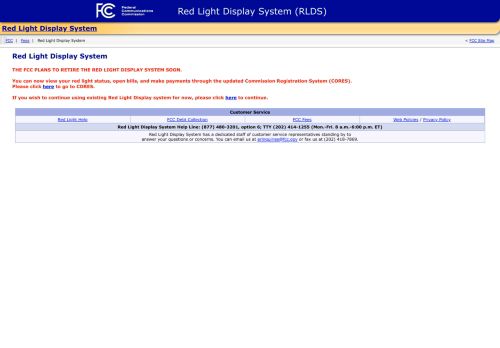 
                            11. FCC Red Light Display System - Federal Communications Commission