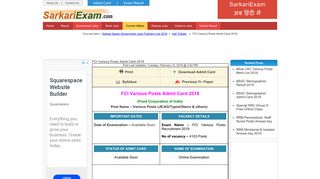 
                            6. FCI Watchman Admit Card 2019 - 2020 PET Download at ...