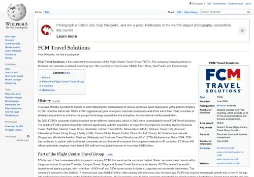 
                            6. FCM Travel Solutions - Wikipedia