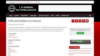 
                            10. FCN und Clubfans im Internet | Clubfans United