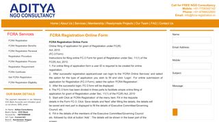 
                            13. FCRA Registration : FCRARegistrationOnlineForm.php