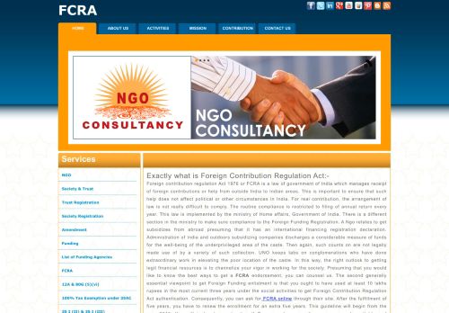 
                            8. Fcra registration - NGO Consultancy