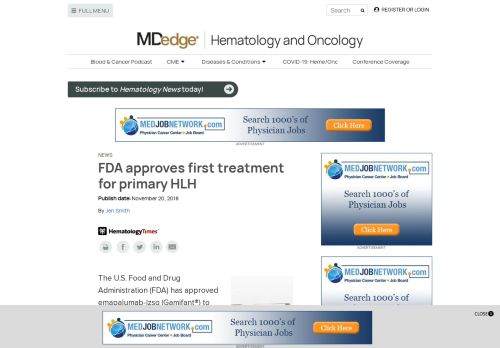 
                            8. FDA approves first treatment for primary HLH | MDedge Hematology ...