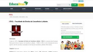 
                            11. FDCL - Faculdade de Direito de Conselheiro Lafaiete - EducaBras