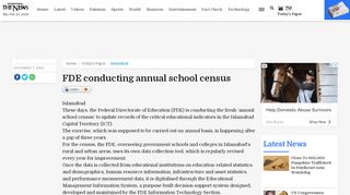 
                            9. FDE conducting annual school census | Islamabad | ...