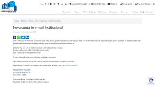 
                            6. FDSBC - Nova conta de e-mail institucional