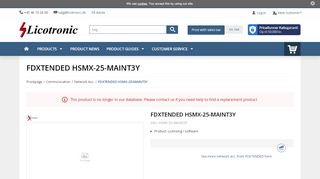 
                            7. FDXTENDED HSMX-25-MAINT3Y | Licotronic