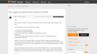 
                            1. FE-Login funktioniert einfach nicht! — TYPO3 Forum