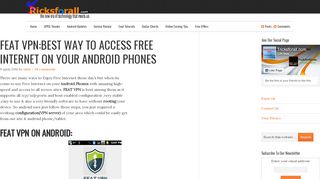 
                            4. FEAT VPN:BEST WAY TO ACCESS FREE INTERNET ON YOUR ...