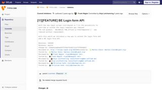 
                            11. [!!!][FEATURE] BE Login form API (9099b64c) · Commits · TYPO3 ...