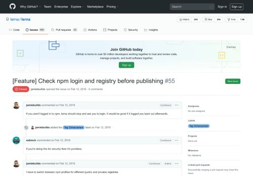 
                            10. [Feature] Check npm login and registry before publishing · Issue #55 ...
