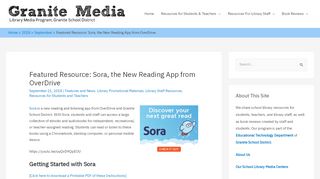 
                            6. Featured Resource: Sora, the New Reading App from ...