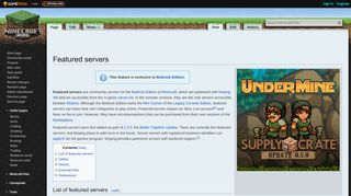 
                            11. Featured servers – Official Minecraft Wiki