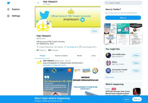 
                            8. FEB TRISAKTI (@febtrisakti) | Twitter