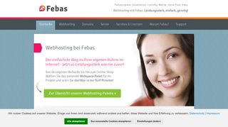 
                            6. Febas: SSD Webhosting, Webspace und Domains