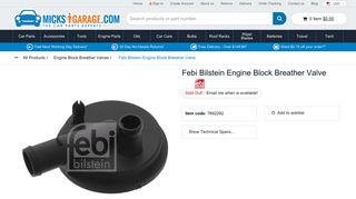 
                            11. Febi Bilstein Engine Block Breather Valve (100149) | MicksGarage