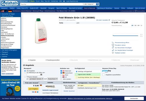 
                            12. Febi Bilstein Grün 1.5l ab € 5,66 (2019) | Preisvergleich Geizhals ...