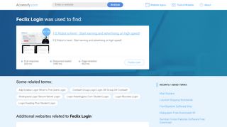 
                            11. Feclix Login at top.accessify.com