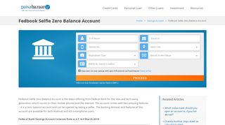 
                            5. Fedbook Selfie Zero Balance Account - Paisabazaar.com