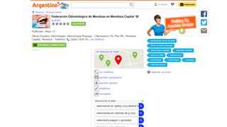 
                            6. Federación Odontológica de Mendoza en Mendoza Capital: teléfono y ...