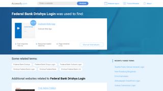 
                            4. Federal Bank Drishya Login at top.accessify.com