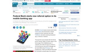 
                            8. Federal Bank starts new referral option in its mobile banking app - The ...