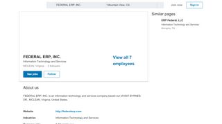 
                            11. FEDERAL ERP, INC. | LinkedIn