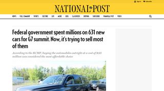 
                            8. Federal government spent millions on 631 new cars for G7 summit ...