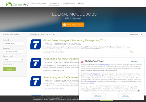 
                            8. Federal-Mogul Jobs | CareerArc