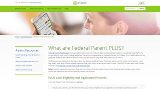 
                            6. Federal Parent PLUS Loans - Nelnet