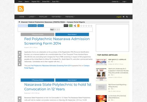 
                            10. Federal Polytechnic Nasarawa (FEDPOLYNAS) - RSSing.com