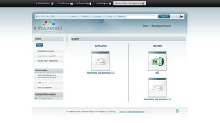 
                            5. Federal Public Service - eProcurement / Login