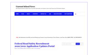 
                            4. Federal Road Safety Recruitment 2019/2020 and How to Apply Online ...