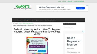 
                            7. Federal University Wukari: How To Register Courses, Check Result ...