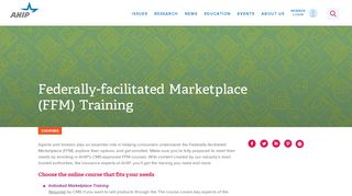 
                            9. Federally-facilitated Marketplace (FFM) Training - AHIP