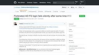 
                            13. Federated AD FS login fails silently after some time · Issue #13 ...