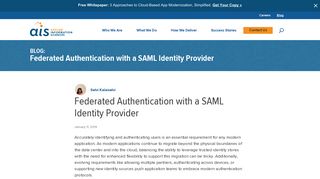 
                            11. Federated Authentication with a SAML Identity Provider - Applied ...