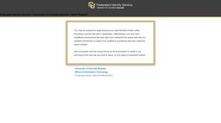 
                            9. Federated Identity Service | University of Colorado Boulder - Stale ...