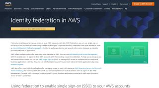 
                            13. Federation – Amazon Web Services (AWS) - Amazon.com