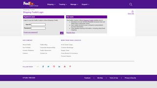 
                            6. FedEx Custom Critical | Shipping Toolkit | Login