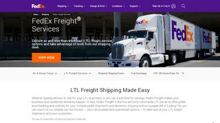 
                            7. FedEx Freight Shipping Services