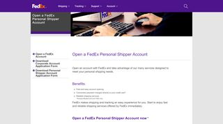 
                            9. FedEx - Open a FedEx Personal Shipper Account