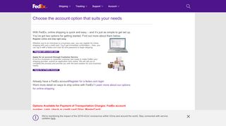 
                            6. FedEx - Registration - New Account