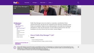 
                            6. FedEx Ship Manager Lite - FedEx | Deutschland