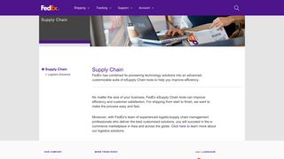 
                            8. FedEx - Supply Chain