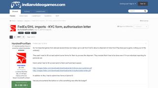 
                            10. FedEx/DHL imports - KYC form, authorisation letter - Imports ...