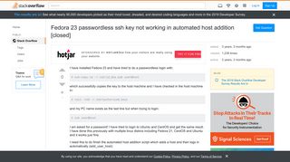 
                            5. Fedora 23 passwordless ssh key not working in automated host ...